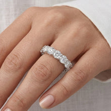 18K White Gold Natural Diamond Eternity Ring | Classic Stackable Wedding Band | Timeless Elegance
