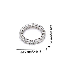 18K White Gold Natural Diamond Eternity Ring | Classic Stackable Wedding Band | Timeless Elegance