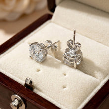 18K White Gold Natural Sapphire Solitaire Stud Earrings | Timeless Classic Minimalist Fine Jewelry - Earrings