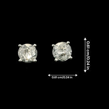 18K White Gold Natural Sapphire Solitaire Stud Earrings | Timeless Classic Minimalist Fine Jewelry - Earrings