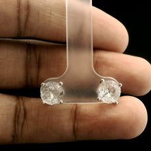 18K White Gold Natural Sapphire Solitaire Stud Earrings | Timeless Classic Minimalist Fine Jewelry - Earrings