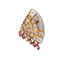 18K White Gold Pendant Earrings With Natural Diamond & Amethyst Set Jewelry