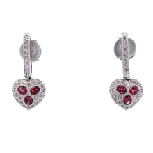 18K White Gold Pendant Earring Set with Natural Diamond & Tourmaline Jewellery
