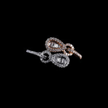 18K White & Rose Gold Infinity Swirl Statement Ring | Natural Diamond Pavé Intertwined Loop Design Jewelry - Ring