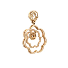 18K White Rose Gold Natural Diamond Floral Swirl Pendant | Romantic Openwork Pavé-Set Diamond Jewelry - Pendant