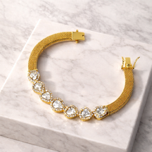 18K Yellow Gold Diamond Polki Bracelet – Elegant Piece Reflecting Indian Jewelry Traditions - Bracelet