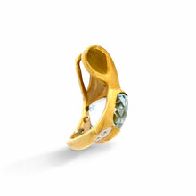 18K Yellow Gold Natural Diamond & Aquamarine Solitaire Pendant | Modern Bezel-Set March Birthstone Design - Pendant