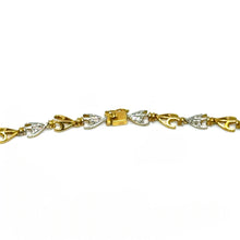 18K Yellow Gold Natural Diamond & Green Tourmaline Necklace & Earrings Set | Paisley Pavé Halo Design - Necklace