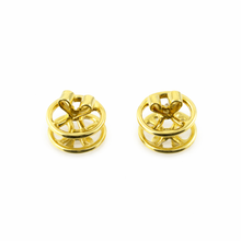 18K Yellow Gold | Natural Diamond & Lemon Quartz Slider Drop Pendant & Earrings Set | Contemporary Pavé Panel - Pendant