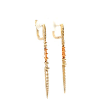 18K Yellow Gold Dangle Earring Jewelry Mounting