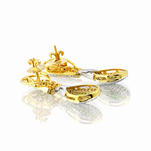 18K Yellow Gold Natural Diamond & Tsavorite Pendant and Earrings Set | Polki Teardrop Statement Fine Jewelry - Pendant