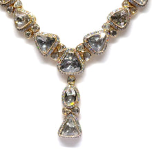 18K Yellow Gold Polki Diamond Unique Matched Pair Necklace and Earring Set – Royal Aesthetic Bridal Jewellery