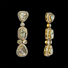 18K Yellow Gold Polki Diamond Unique Matched Pair Necklace and Earring Set – Royal Aesthetic Bridal Jewellery