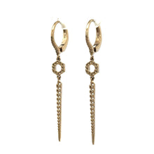 18K Yellow Gold Dangle Earring Mounting
