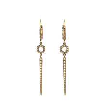 18K Yellow Gold Dangle Earring Mounting