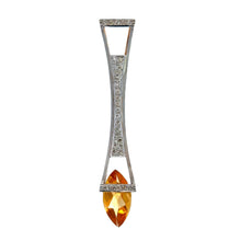 18K Gold Pendant Earring Set with Natural Diamond & Fancy Citrine Birthstone Jewelry - JEWELNJOY