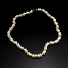 Natural Freshwater Pearl 9mm Cream Round Necklace 19.5’’ Classic White Jewelry for Purity and Healing - Necklace