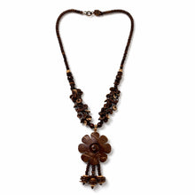 Natural Handmade Coconut Palm Wood Shell Necklace with Ethnic Style Tassels Jewelry