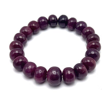 Natural Ruby Bracelet | Smooth 11–14mm Rondelle Beads 21 Pcs 280 Carats | Scarlet Red VVS Clarity | Classic Gemstone Jewelry