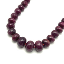 Natural Ruby Heirloom Necklace Ultra Statement Rondelle 16-23mm Plain Cut VVS Clarity Crimson Color Gemstone Jewelry For High Power, Success & Recognition