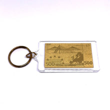 500 Euro 24K Gold Foil Laser Engraved Keychain Premium Collectible Good Luck Gift - Keychain