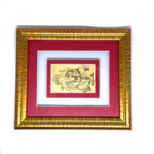 24K Gold Foil Frame Lord Ganesha Prosperity & Protection Auspicious Welcome Handcrafted Gift - Frame