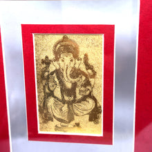 24K Gold Foil Frame Lord Ganesha Prosperity & Protection Auspicious Welcome Handcrafted Gift - Frame