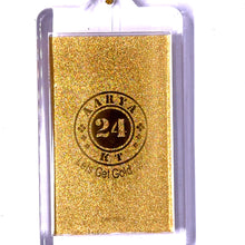24K Gold Foil Goddess Saraswati Laser Engraved Keychain Divine for Knowledge & Creativity Gift - Keychain