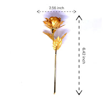 24k Gold Foil Rose Stem Handcrafted Enchanted Unique Gift of Eternal Love Floral - Gold Foil