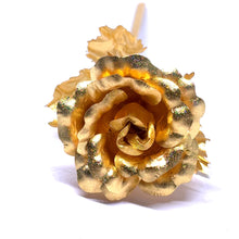 24k Gold Foil Rose Stem Handcrafted Enchanted Unique Gift of Eternal Love Floral - Gold Foil