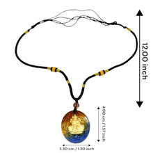 24K Gold Hallmarked Goddess Lakshmi Pendant Necklace | Divine Temple Jewelry | Vibrant Glazed Finish - Necklace