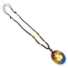 24K Gold Hallmarked Goddess Lakshmi Pendant Necklace | Divine Temple Jewelry | Vibrant Glazed Finish - Necklace
