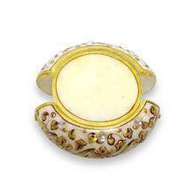 24K Gold Marble Handcrafted 6 Piece Coaster Stand Set