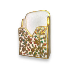 Marble 24K Gold Floral Handcrafted Organizer Stand