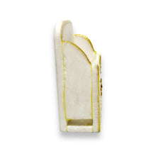 Marble 24K Gold Floral Handcrafted Organizer Stand