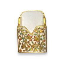 Marble 24K Gold Floral Handcrafted Organizer Stand