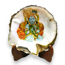 Marble 24K Gold Decoupaged Krishna Handpainted Shell