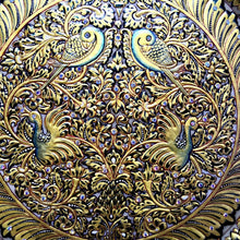24K Gold Handcrafted Unique Marble Peacock 12