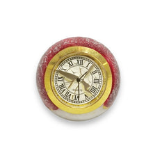 Marble 24K Gold Handcrafted Clock Stand 2 pc set