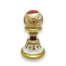 Marble 24K Gold Handcrafted Clock Stand 2 pc set