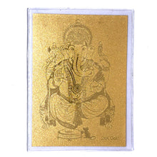 24K Premium Gold Foil Ganesh Card Blessing Gift Protection Blessing Wallet Insert Souvenir - Card