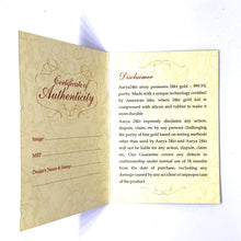 24K Premium Gold Foil Ganesh Card Blessing Gift Protection Blessing Wallet Insert Souvenir - Card