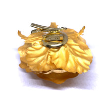 24k Yellow Gold Foil Rose Brooch Handcrafted Premium Luxury Pin Boutonnière Floral Gift - Brooch