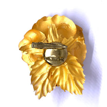 24k Yellow Gold Foil Rose Brooch Handcrafted Premium Luxury Pin Boutonnière Floral Gift - Brooch