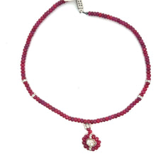 Handmade Natural Ruby Rondelle Facet Cut Beads Precious Necklace