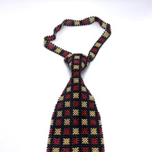 Handcrafted Square Pattern Pearl Tie Geometric Collection