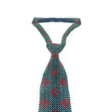 Handcrafted Diamond Pattern Pearl Necktie Elegant and Timeless
