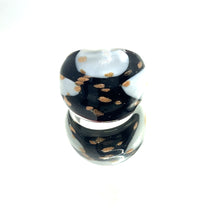 Handmade Glass Acrylic Ring Monochrome Gilded Elegance's Infinity Band