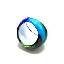 Handmade Glass Acrylic Ring Chromatic  Infinity Band