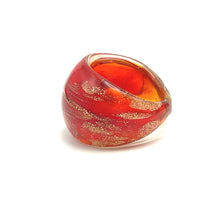 Handmade Glass Acrylic Ring Glitter Embellishing Ember Infinity Band